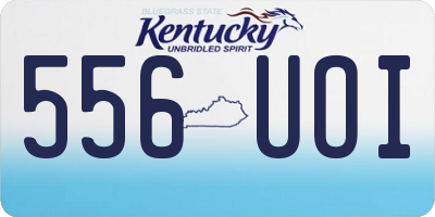 KY license plate 556UOI