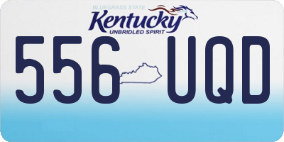 KY license plate 556UQD