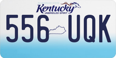 KY license plate 556UQK