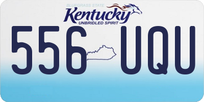 KY license plate 556UQU