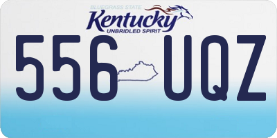 KY license plate 556UQZ