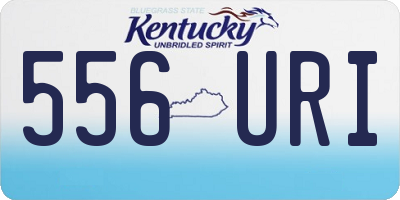 KY license plate 556URI