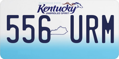 KY license plate 556URM