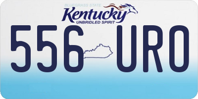 KY license plate 556URO