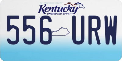 KY license plate 556URW