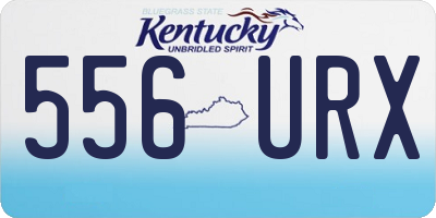 KY license plate 556URX
