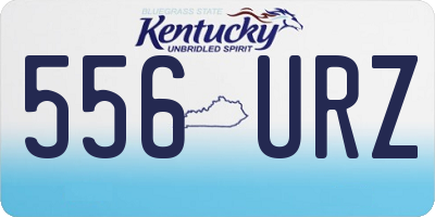 KY license plate 556URZ