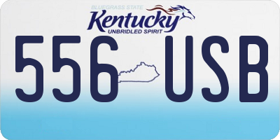 KY license plate 556USB