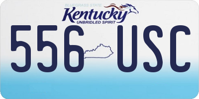 KY license plate 556USC