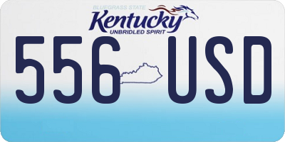KY license plate 556USD