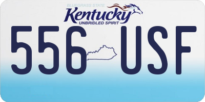 KY license plate 556USF