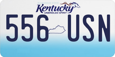KY license plate 556USN