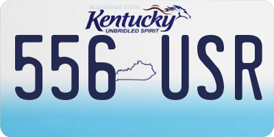 KY license plate 556USR