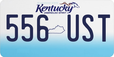 KY license plate 556UST