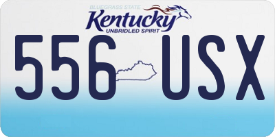 KY license plate 556USX