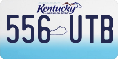 KY license plate 556UTB