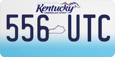 KY license plate 556UTC