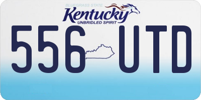 KY license plate 556UTD