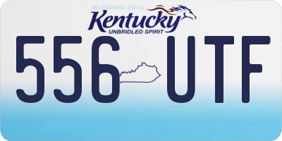 KY license plate 556UTF
