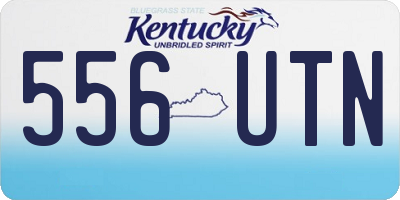 KY license plate 556UTN