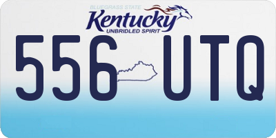 KY license plate 556UTQ