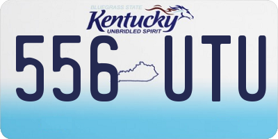 KY license plate 556UTU