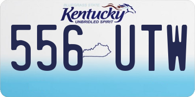KY license plate 556UTW