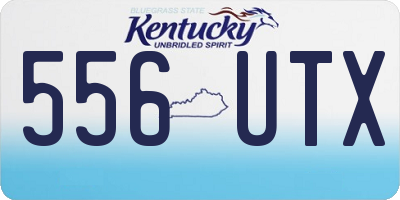 KY license plate 556UTX