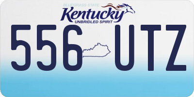 KY license plate 556UTZ