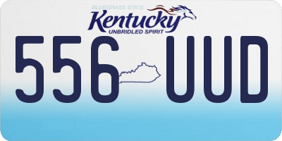KY license plate 556UUD
