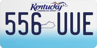 KY license plate 556UUE