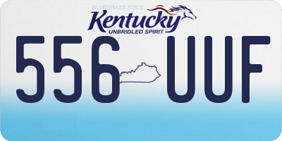 KY license plate 556UUF