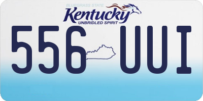 KY license plate 556UUI