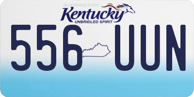 KY license plate 556UUN