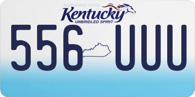 KY license plate 556UUU