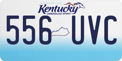 KY license plate 556UVC