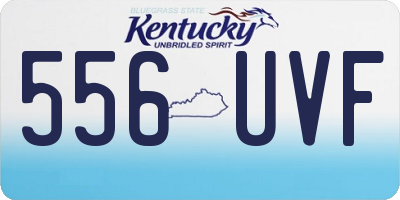 KY license plate 556UVF