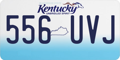 KY license plate 556UVJ