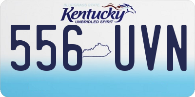KY license plate 556UVN