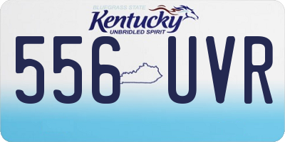 KY license plate 556UVR