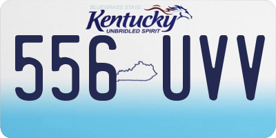 KY license plate 556UVV