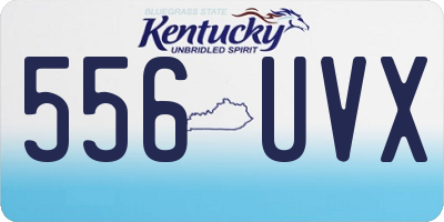KY license plate 556UVX