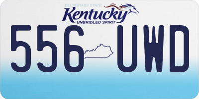 KY license plate 556UWD
