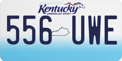 KY license plate 556UWE
