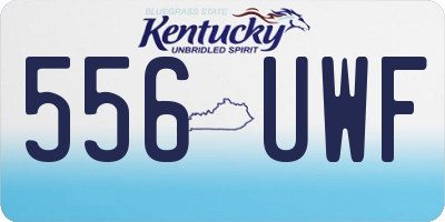 KY license plate 556UWF