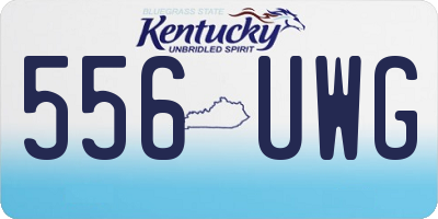 KY license plate 556UWG
