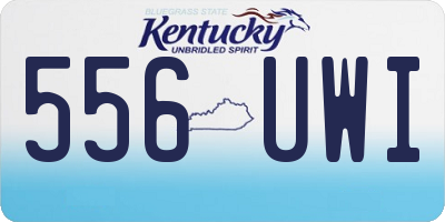 KY license plate 556UWI