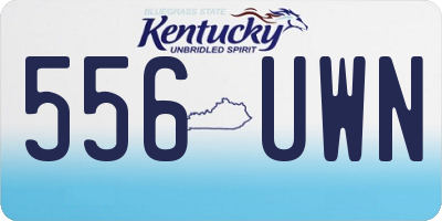 KY license plate 556UWN