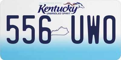 KY license plate 556UWO