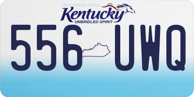 KY license plate 556UWQ